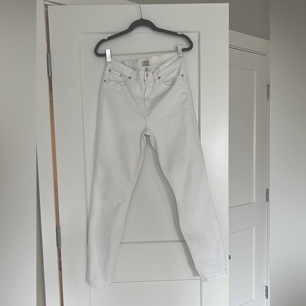 J. Crew White Lookout High Rise Skinny Jeans Size 30